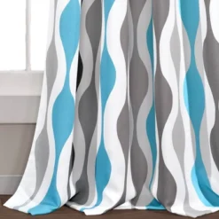 Set Of 2 Mid-Century Geo Light Filtering Window Curtain Panels - Lush Décor -Home Decoration Promotion GUEST 54106a7b d851 4a65 bc7d 25959794c399