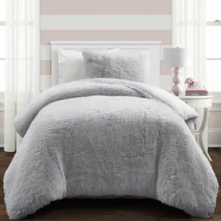 Emma Faux Fur Comforter Set - Lush Décor