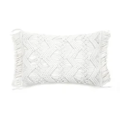 13"x20" Oversize Studio Chevron Macrame Lumbar Throw Pillow Cover With Fringes - Lush Décor 19 13"x20" Oversize Studio Chevron Macrame Lumbar Throw Pillow Cover With Fringes - Lush Décor -Home Decoration Promotion GUEST 589fcfee 73d6 47eb 9974 f4da4cd5bad9