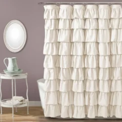 Ruffle Shower Curtain - Lush Décor -Home Decoration Promotion GUEST 59bb4355 5f8b 46fd b1dc 9b3385ff2980