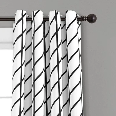 Set Of 2 Feather Arrow Geo Light Filtering Window Curtain Panels - Lush Décor 1 Set Of 2 Feather Arrow Geo Light Filtering Window Curtain Panels - Lush Décor