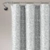72"x72" Glitter Ombre Metallic Print Single Shower Curtain Yellow/Gray - Lush Décor