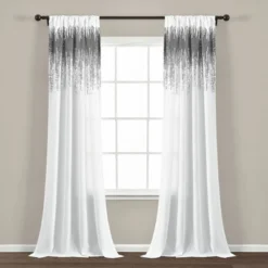 Set Of 2 (84"x42") Shimmer Sequins Light Filtering Window Curtain Panels - Lush Décor 13 Set Of 2 (84"x42") Shimmer Sequins Light Filtering Window Curtain Panels - Lush Décor -Home Decoration Promotion GUEST 652c51dc fd40 403a aebe 5ba6e159c892