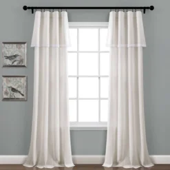 Linen Lace Window Curtain Panels - Lush Décor -Home Decoration Promotion GUEST 6844cfe3 2592 4ee1 86ba 848e7eb02385