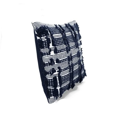 20"x20" Oversize Spencer Square Throw Pillow Navy Blue - Lush Décor 1 20"x20" Oversize Spencer Square Throw Pillow Navy Blue - Lush Décor