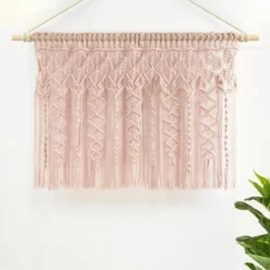 30"x40" Boho Macrame Textured Cotton Window Valance - Lush Décor -Home Decoration Promotion GUEST 6a0d2dae a773 429c 83b6 8fadcfa021c9