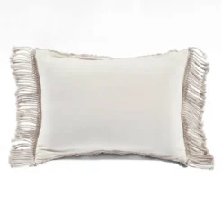 20"x20" Oversize Studio Chevron Macrame Square Throw Pillow Beige - Lush Décor -Home Decoration Promotion GUEST 6aef4400 eaea 443d a140 93ca747c799c