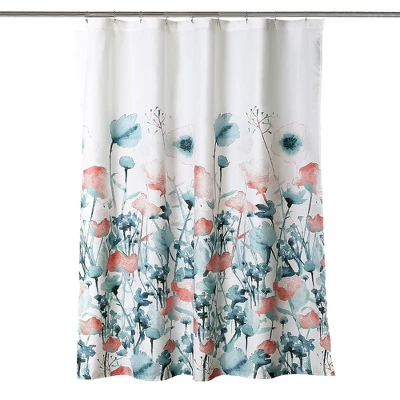 Zuri Flora Shower Curtain - Lush Décor 4 Zuri Flora Shower Curtain - Lush Décor - Image 4