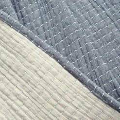 50"x60" Solid Kantha Pick Stitched Yarn Dyed Cotton Woven Throw Blanket - Lush Décor -Home Decoration Promotion GUEST 6d8a551e ffa6 4489 85c1 6f0a99e0027f