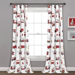 52"x84" Make A Wish Fire Truck Window Curtain Panels Set - Lush Décor -Home Decoration Promotion GUEST 6dc490c9 2f04 469a ab59 d1d82ff9cf2f