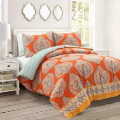 3pc Harley Cotton Duvet Cover Set Tangerine - Lush Décor 15 3pc Harley Cotton Duvet Cover Set Tangerine - Lush Décor -Home Decoration Promotion GUEST 6ec1db32 5fd6 4d11 92b6 1a1d97d54ff8
