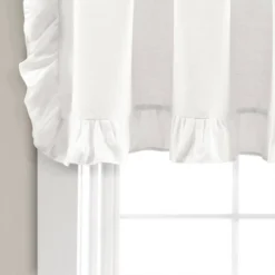 52"x18" Linen Ruffle Window Valance White - Lush Décor 6 52"x18" Linen Ruffle Window Valance White - Lush Décor -Home Decoration Promotion GUEST 6f1a5e05 43dd 4c17 af0e 767c26d53822
