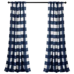 Set Of 2 Kelly Checker Light Filtering Window Curtain Panels - Lush Décor -Home Decoration Promotion GUEST 6f8b7f26 3aa8 4298 acf9 e89328de1f22