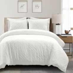 3pc Diamond Clip Jacquard Duvet Cover Set White - Lush Décor 15 3pc Diamond Clip Jacquard Duvet Cover Set White - Lush Décor -Home Decoration Promotion GUEST 706fdb2d a56b 4b6b 8c2f acabfb4c8498