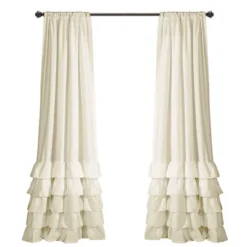 Set Of 2 Allison Ruffle Rod Pocket Light Filtering Window Curtain Panels - Lush Décor 7 Set Of 2 Allison Ruffle Rod Pocket Light Filtering Window Curtain Panels - Lush Décor -Home Decoration Promotion GUEST 71296c4e 1fd5 4dbe b31e 663762e9c008