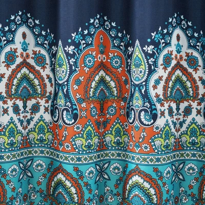 14pc Bohemian Meadow Shower Curtain With Peva Lining And Rings Set - Lush Décor 3 14pc Bohemian Meadow Shower Curtain With Peva Lining And Rings Set - Lush Décor - Image 3