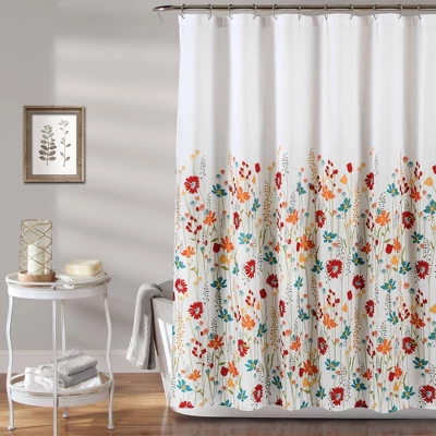 72"x72" Clarissa Floral Shower Curtain - Lush Décor 7 72"x72" Clarissa Floral Shower Curtain - Lush Décor - Image 7