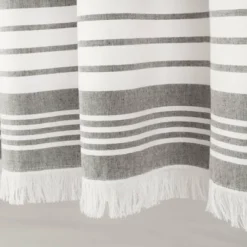 Set Of 2 Coastal Nantucket Yarn Dyed Cotton Tassel Fringe Light Filtering Window Curtain Panels - Lush Décor -Home Decoration Promotion GUEST 726c7a90 45c0 4658 b986 d3159d8f652f