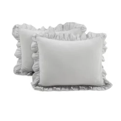 Lush Decor 3pc King Reyna 100% Cotton Duvet Cover Set Light Gray -Home Decoration Promotion GUEST 7284bd11 1a21 4117 833a 1e139595ab89