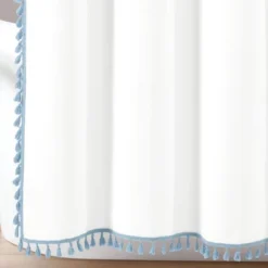 72"x72" Boho Melora Tassel Yarn Dyed Eco-Friendly Recycled Cotton Shower Curtain Blue - Lush Décor 5 72"x72" Boho Melora Tassel Yarn Dyed Eco-Friendly Recycled Cotton Shower Curtain Blue - Lush Décor -Home Decoration Promotion GUEST 75119cec 98f2 41c6 a803 73b935cbcb6c