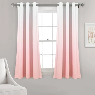 Set Of 2 (63"x38") Mia Ombre Insulated Grommet Blackout Window Curtain Panels - Lush Décor 4 Set Of 2 (63"x38") Mia Ombre Insulated Grommet Blackout Window Curtain Panels - Lush Décor - Image 4
