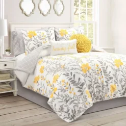 8pc Aprile Soft Reversible Oversized Comforter Set Yellow/Gray - Lush Décor -Home Decoration Promotion GUEST 75cd9f09 b329 4408 9714 381281fd2d4d