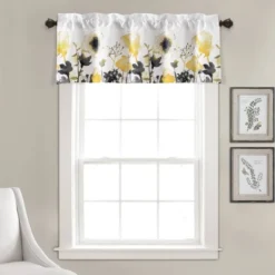 18"x52" Zuri Flora Light Filtering Valance - Lush Décor -Home Decoration Promotion GUEST 7691a27a 2648 46e1 8f55 e4a573666427