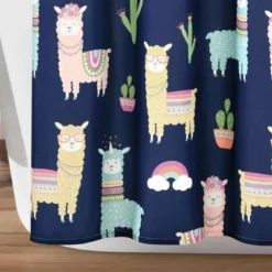 72"x72" Make A Wish Southwest Llama Cactus Shower Curtain Single - Lush Décor -Home Decoration Promotion GUEST 7720a3e2 d8a0 4b4e 98ce b9548ed30c4d