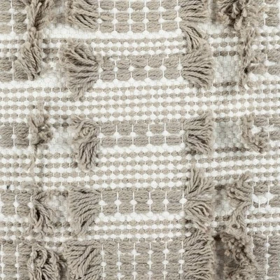 20"x20" Oversize Spencer Square Throw Pillow Taupe - Lush Décor 2 20"x20" Oversize Spencer Square Throw Pillow Taupe - Lush Décor - Image 2