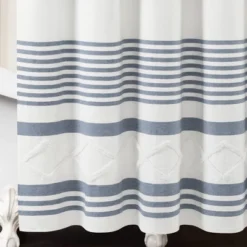 72"x72" Urban Diamond Striped Woven Tufted Eco Friendly Recycled Cotton Shower Curtain - Lush Décor -Home Decoration Promotion GUEST 78c4318d 8caa 44aa b89e 4ec11eb8eeb7
