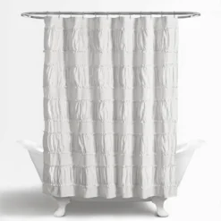 Nova Ruffle Shower Curtain - Lush Décor -Home Decoration Promotion GUEST 7cde3745 da52 4c1f bb4c a7d440301c28