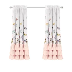 2pc Flutter Butterfly Window Curtain Set Pink - Lush Décor 9 2pc Flutter Butterfly Window Curtain Set Pink - Lush Décor -Home Decoration Promotion GUEST 7d0df101 7c22 45de 9c13 35be28f9468a