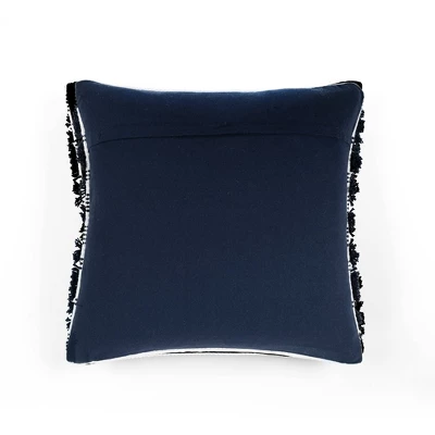 20"x20" Oversize Spencer Square Throw Pillow Navy Blue - Lush Décor 3 20"x20" Oversize Spencer Square Throw Pillow Navy Blue - Lush Décor - Image 3