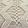 20"x20" Oversize Studio Chevron Macrame Square Throw Pillow Beige - Lush Décor