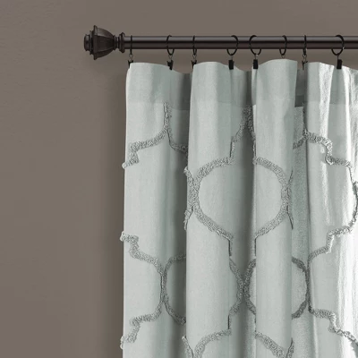 Set Of 2 Light Filtering Avon Chenille Trellis Curtain Panel - Lush Décor 1 Set Of 2 Light Filtering Avon Chenille Trellis Curtain Panel - Lush Décor