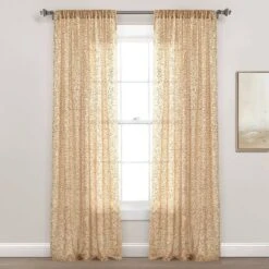 52"x84" Ballgown Glam Sparkle Sequins Window Curtain Panel - Lush Décor -Home Decoration Promotion GUEST 8300e126 dfd2 4688 ae28 b0c19b7b4a7a