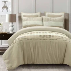 Lush Décor 5pc Mia Pleated Color Block Comforter Bedding Set Light Beige 15 Lush Décor 5pc Mia Pleated Color Block Comforter Bedding Set Light Beige -Home Decoration Promotion GUEST 83315c2f e995 4bab a784 b7678ed8b7ea