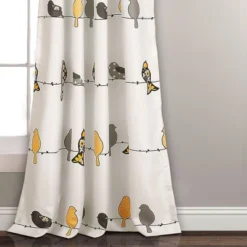 Set Of 2 Rowley Birds Light Filtering Window Curtain Panels - Lush Décor -Home Decoration Promotion GUEST 86788df1 33d8 4362 a77c e19676c56427