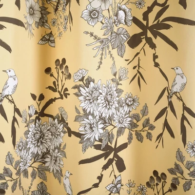 2pk 52"x95" Light Filtering Botanical Garden Curtain Panels Yellow - Lush Décor 3 2pk 52"x95" Light Filtering Botanical Garden Curtain Panels Yellow - Lush Décor - Image 3