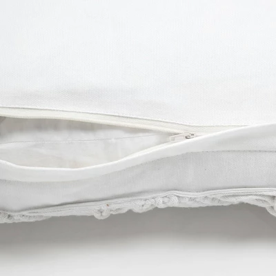 13"x20" Oversize Studio Chevron Macrame Lumbar Throw Pillow Cover With Fringes - Lush Décor 4 13"x20" Oversize Studio Chevron Macrame Lumbar Throw Pillow Cover With Fringes - Lush Décor - Image 4