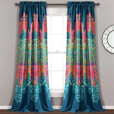 Set Of 2 Boho Chic Light Filtering Window Curtain Panels - Lush Décor 5 Set Of 2 Boho Chic Light Filtering Window Curtain Panels - Lush Décor - Image 5