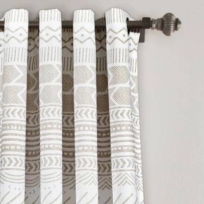 Set Of 2 Hygge Geo Light Filtering Window Curtain Panels - Lush Décor 1 Set Of 2 Hygge Geo Light Filtering Window Curtain Panels - Lush Décor