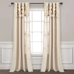 84"x52" Ruched Waterfall Linen Window Curtain Panel - Lush Décor -Home Decoration Promotion GUEST 9965867d ea8f 497e aa67 d976a3fd718e