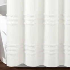 72"x72" Boho Kendra Tufted Yarn Dyed Eco Friendly Recycled Cotton Shower Curtain - Lush Décor -Home Decoration Promotion GUEST 9b666223 a6fa 4962 afe9 aa0d4d7ee9ce