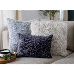 13"x18" Spiderweb All Over Halloween Lumbar Throw Pillow Black - Lush Décor -Home Decoration Promotion GUEST 9f3293f6 434f 4109 b21f 70fc8e8e027a