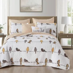 7pc Rowley Birds Quilt Set - Lush Décor 11 7pc Rowley Birds Quilt Set - Lush Décor -Home Decoration Promotion GUEST a351840f 3d2f 410a 9353 63d7d2746fa7