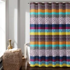 Boho Striped Shower Curtain - Lush Décor 12 Boho Striped Shower Curtain - Lush Décor -Home Decoration Promotion GUEST a8b945fa 0722 4f38 bca9 062f3b70267a