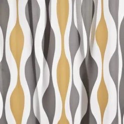 2pk 52"x84" Light Filtering Mid-Century Geo Curtain Panels Gold/Gray - Lush Décor -Home Decoration Promotion GUEST a8dd7638 558a 4565 bb03 2f1e59b5daf3