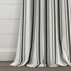 2pk 42"x84" Light Filtering Farmhouse Striped Yarn Dyed Curtain Panels Black - Lush Décor 6 2pk 42"x84" Light Filtering Farmhouse Striped Yarn Dyed Curtain Panels Black - Lush Décor -Home Decoration Promotion GUEST a9594926 c221 41d2 a04e 4d4c8ddc49d1