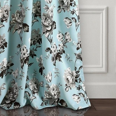 Set Of 2 Tania Floral Light Filtering Window Curtain Panels - Lush Décor 2 Set Of 2 Tania Floral Light Filtering Window Curtain Panels - Lush Décor - Image 2